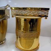 ست سلطنتی سطل و جادستمالی آبکاری طلا
