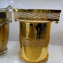 ست سلطنتی سطل و جادستمالی آبکاری طلا