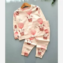 ست بلوز و شلوار راحتی طرح بالون و خرگوشها نخ و پنبه سایز 35 تا 50