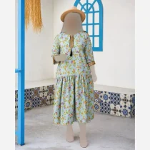 پیراهن زنانه بهارناز کرپ بوگاتی خرجکار طلایی سایز 36 تا 46