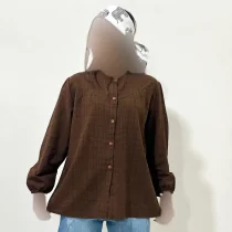 شومیز لینن مجلسی زنانه قد 69 سانت دورسینه 120 سانت آستین 58 سانت کد 1333